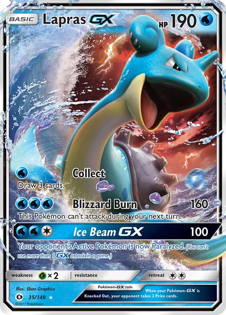 Lapras GX (35/149) [Sun & Moon: Base Set] | Jomio and Rueliete's Cards and Comics