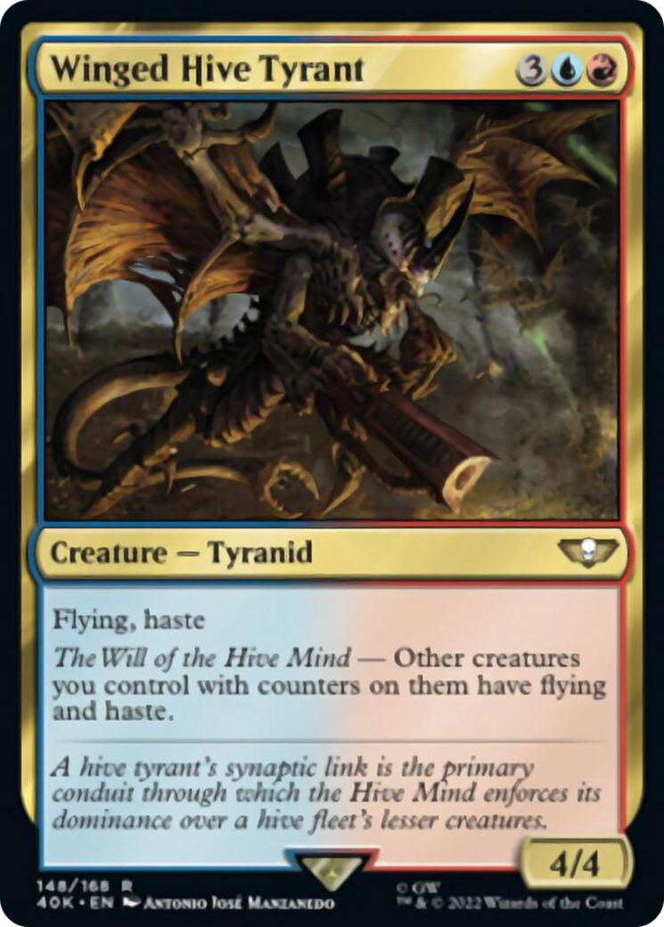 Winged Hive Tyrant (Surge Foil) [Warhammer 40,000] | Jomio and Rueliete's Cards and Comics
