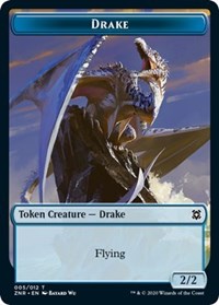 Drake // Plant Double-Sided Token [Zendikar Rising Tokens] | Jomio and Rueliete's Cards and Comics