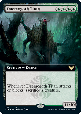 Daemogoth Titan (Extended Art) [Strixhaven: School of Mages] | Jomio and Rueliete's Cards and Comics