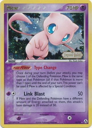 Mew (10/92) (Stamped) [EX: Legend Maker] | Jomio and Rueliete's Cards and Comics
