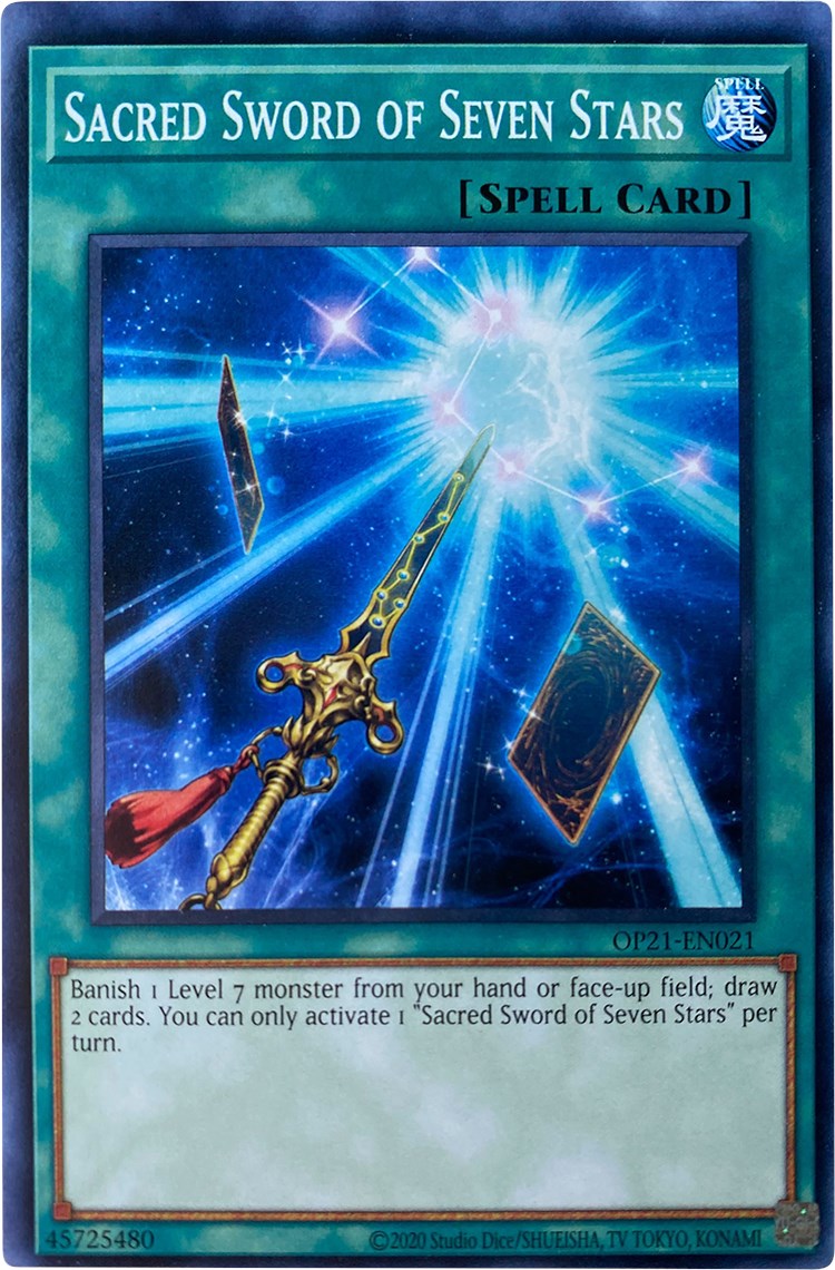 Sacred Sword of Seven Stars [OP21-EN021] Common | Jomio and Rueliete's Cards and Comics