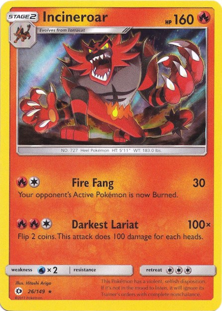 Incineroar (26/149) (Water Web Holo) [Sun & Moon: Base Set] | Jomio and Rueliete's Cards and Comics