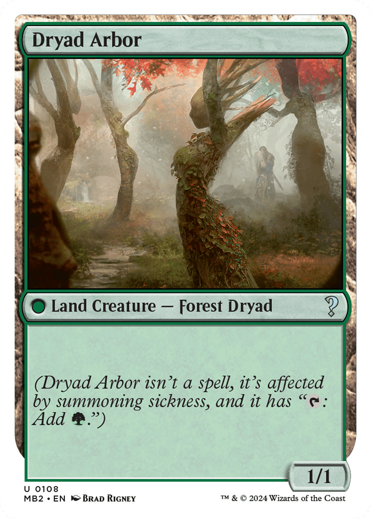 Dryad Arbor (White Border) [Mystery Booster 2] | Jomio and Rueliete's Cards and Comics
