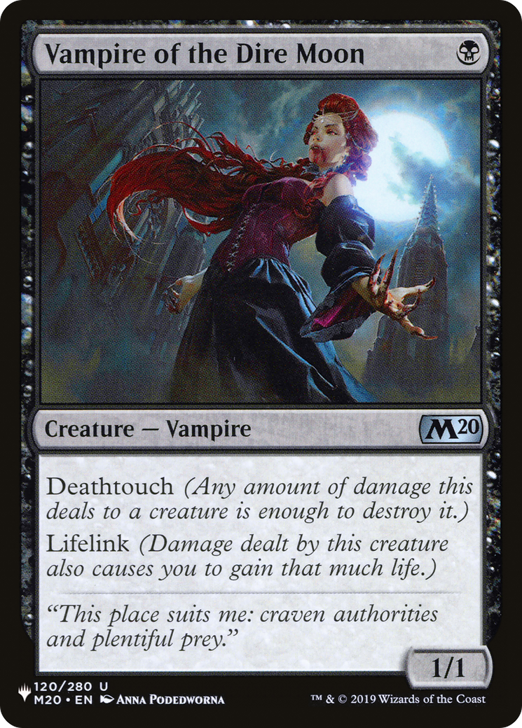 Vampire of the Dire Moon [The List] | Jomio and Rueliete's Cards and Comics