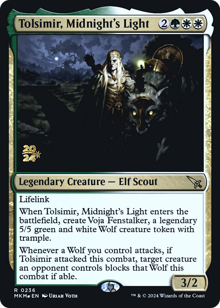 Tolsimir, Midnight's Light [Murders at Karlov Manor Prerelease Promos] | Jomio and Rueliete's Cards and Comics