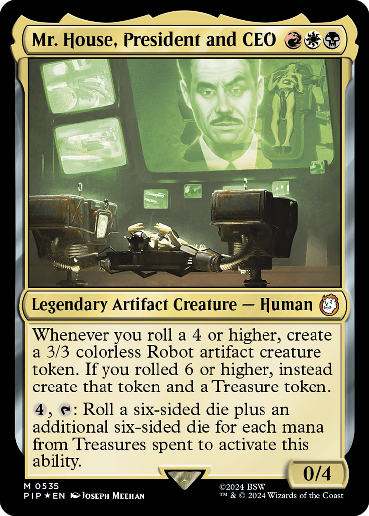 Mr. House, President and CEO (Surge Foil) [Fallout] | Jomio and Rueliete's Cards and Comics
