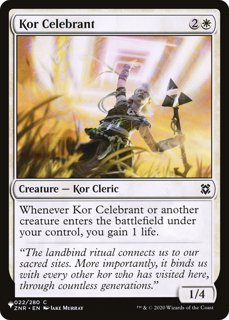 Kor Celebrant [The List] | Jomio and Rueliete's Cards and Comics