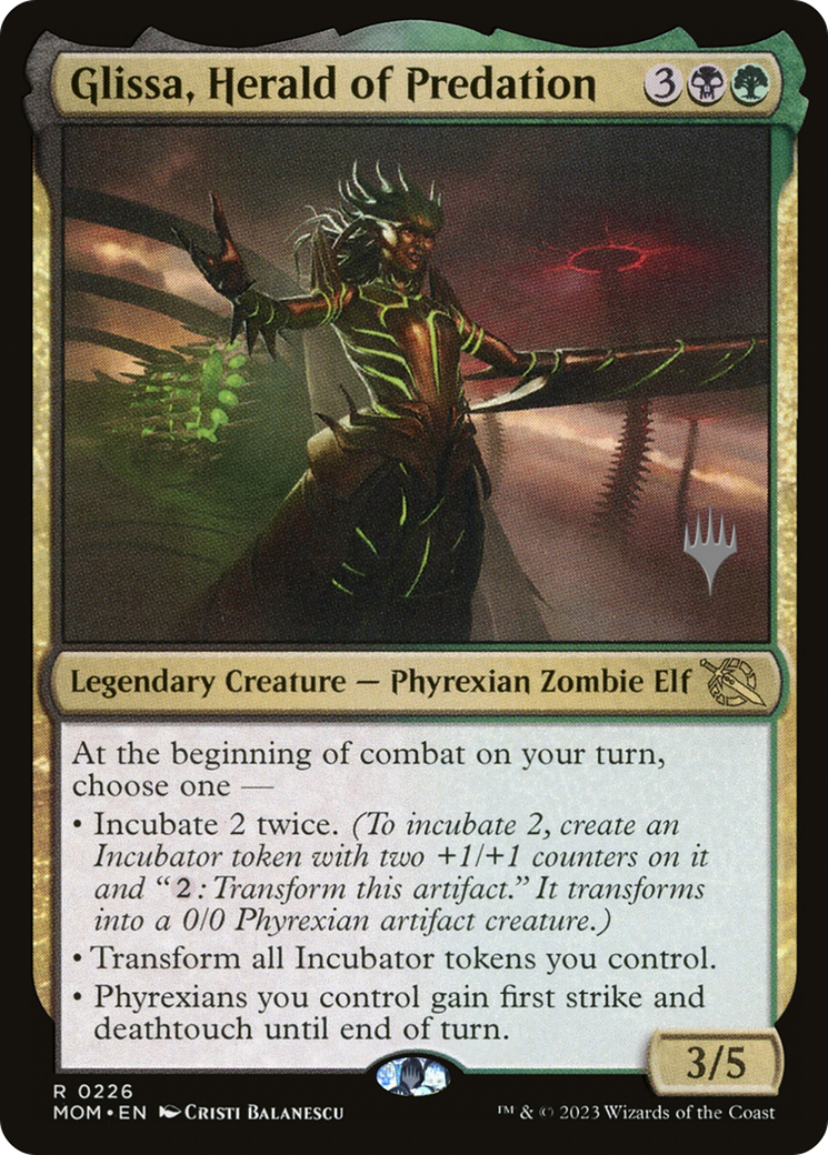 Glissa, Herald of Predation (Promo Pack) [March of the Machine Promos] | Jomio and Rueliete's Cards and Comics