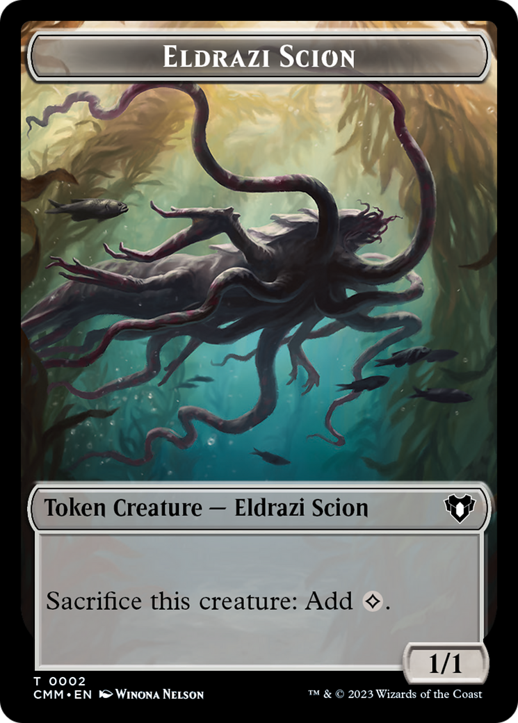 Manifest // Eldrazi Scion Double-Sided Token [Commander Masters Tokens] | Jomio and Rueliete's Cards and Comics