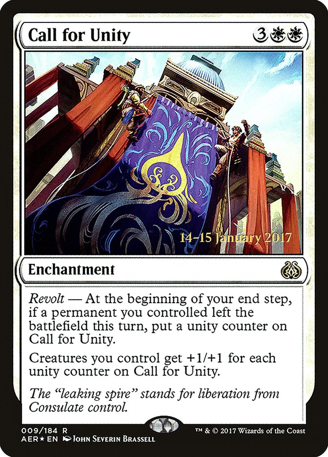 Call for Unity [Aether Revolt Prerelease Promos] | Jomio and Rueliete's Cards and Comics