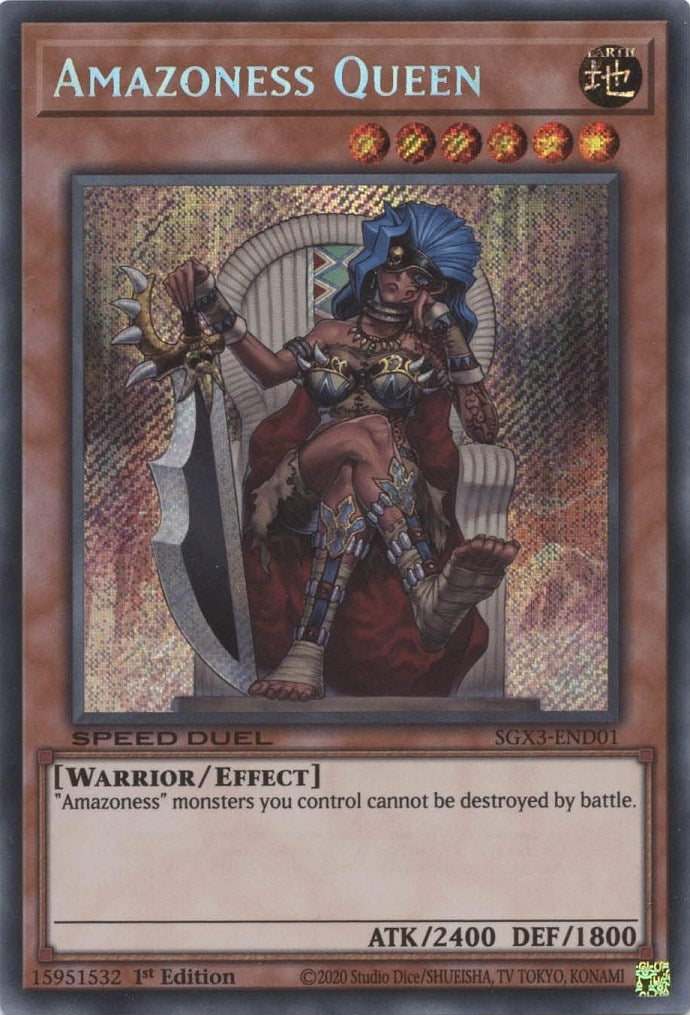 Amazoness Queen [SGX3-END01] Secret Rare | Jomio and Rueliete's Cards and Comics