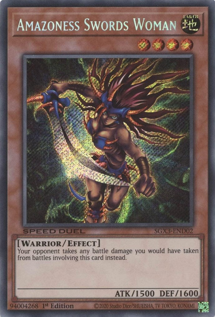 Amazoness Swords Woman [SGX3-END02] Secret Rare | Jomio and Rueliete's Cards and Comics