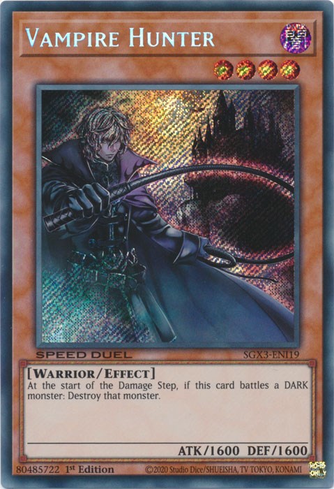Vampire Hunter [SGX3-ENI19] Secret Rare | Jomio and Rueliete's Cards and Comics