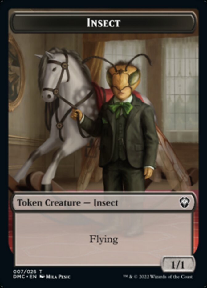 Phyrexian // Insect Double-Sided Token [Dominaria United Tokens] | Jomio and Rueliete's Cards and Comics