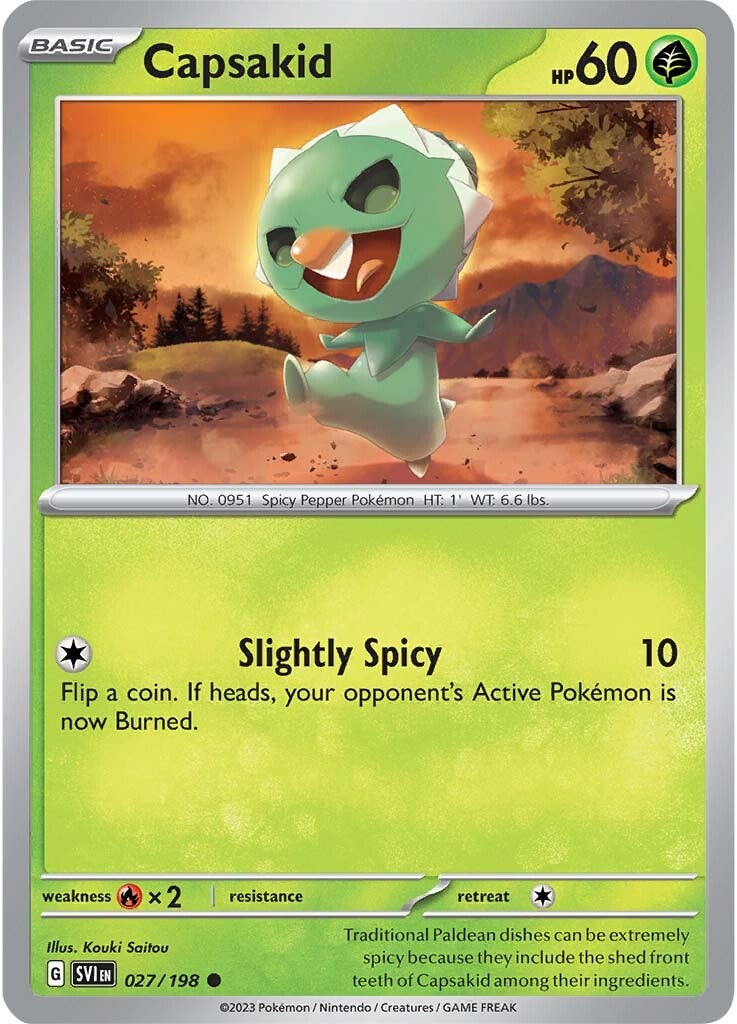 Capsakid (027/198) [Scarlet & Violet: Base Set] | Jomio and Rueliete's Cards and Comics