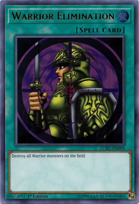 Warrior Elimination [LCKC-EN099] Ultra Rare | Jomio and Rueliete's Cards and Comics