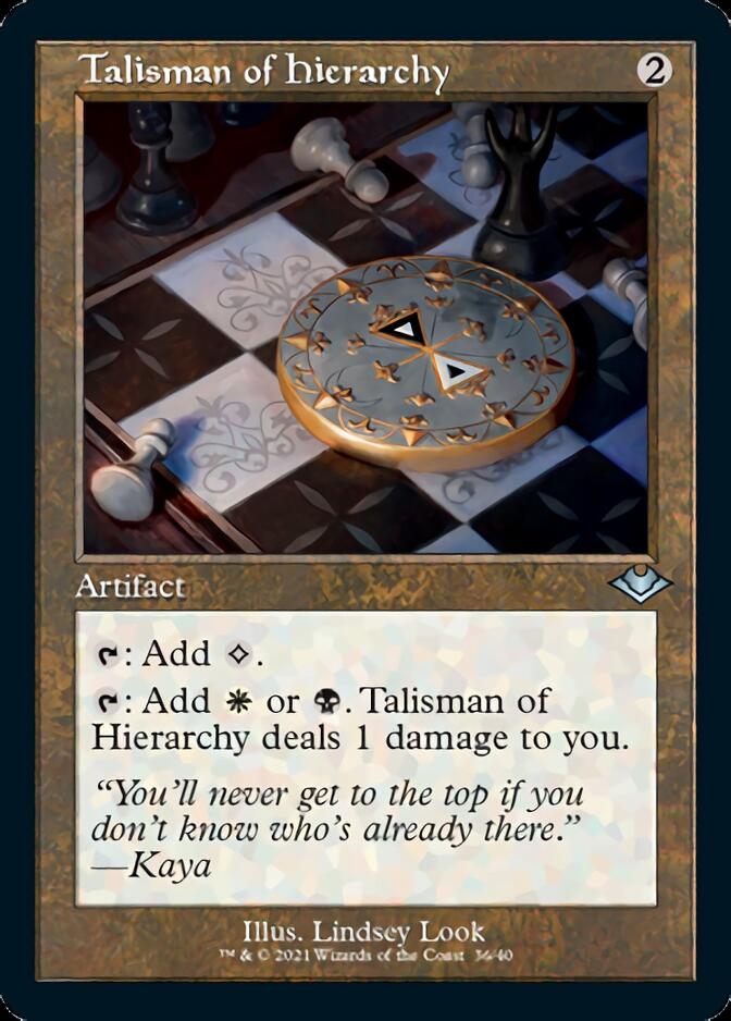 Talisman of Hierarchy (Retro Foil Etched) [Modern Horizons] | Jomio and Rueliete's Cards and Comics