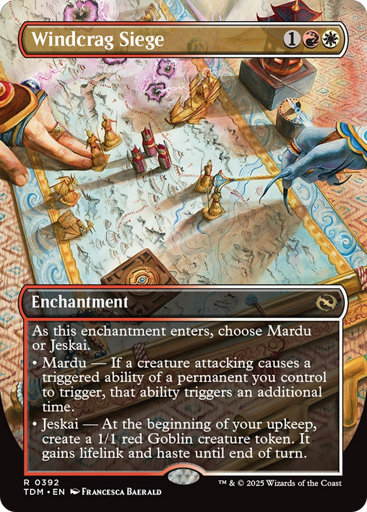 Windcrag Siege (Borderless) [Tarkir: Dragonstorm] | Jomio and Rueliete's Cards and Comics