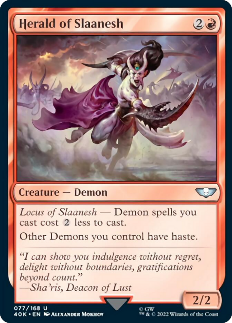 Herald of Slaanesh [Warhammer 40,000] | Jomio and Rueliete's Cards and Comics