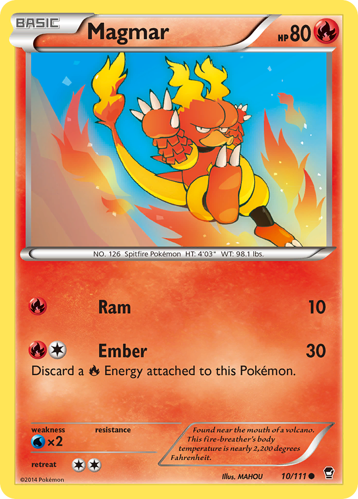 Magmar (10/111) [XY: Furious Fists] | Jomio and Rueliete's Cards and Comics