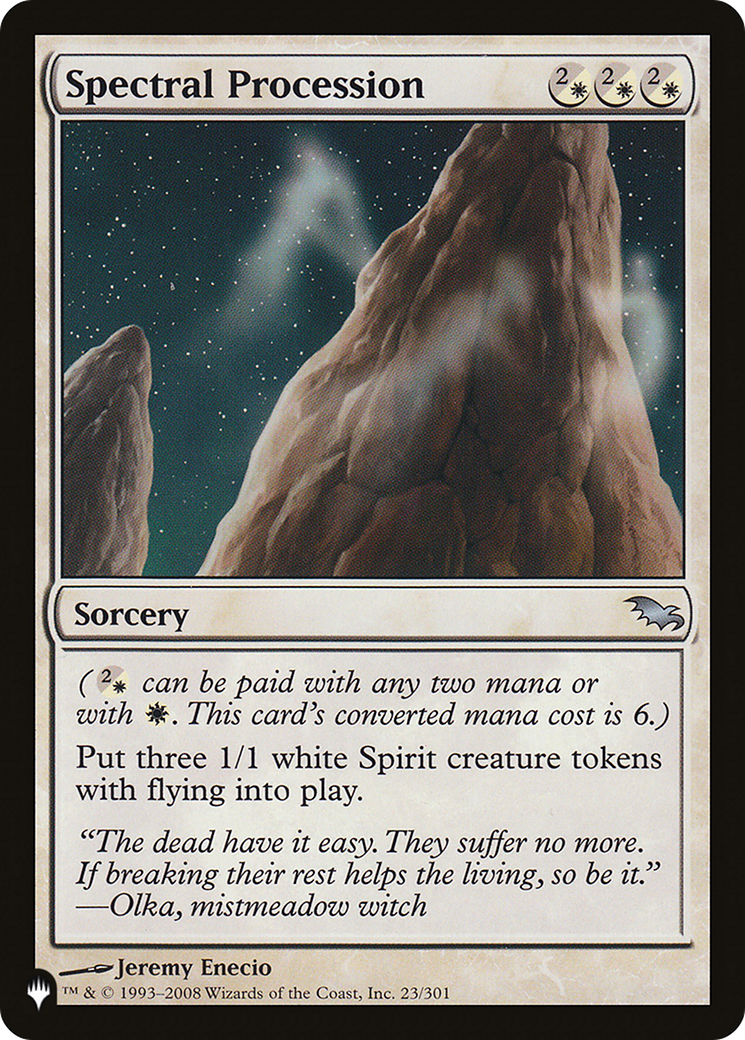Spectral Procession [The List] | Jomio and Rueliete's Cards and Comics