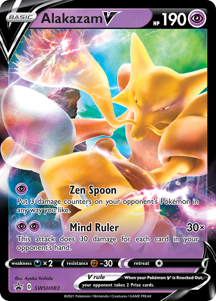 Alakazam V (SWSH083) (Jumbo Card) [Sword & Shield: Black Star Promos] | Jomio and Rueliete's Cards and Comics