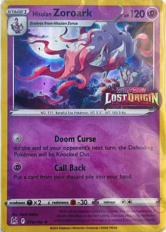 Hisuian Zoroark (076/196) (Lost Origin Stamp) [Sword & Shield: Lost Origin] | Jomio and Rueliete's Cards and Comics