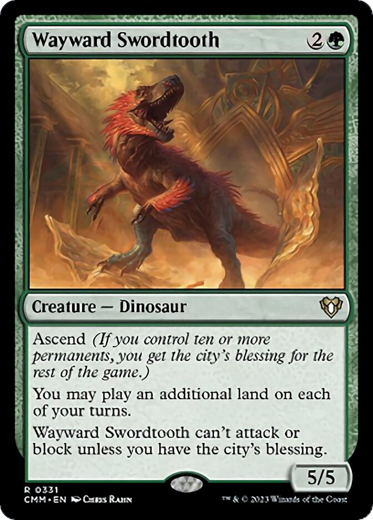 Wayward Swordtooth [Commander Masters] | Jomio and Rueliete's Cards and Comics