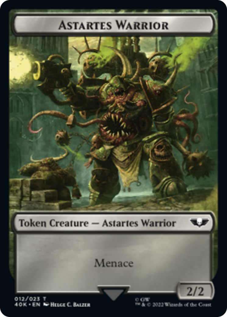 Astartes Warrior // Plaguebearer of Nurgle Double-Sided Token [Warhammer 40,000 Tokens] | Jomio and Rueliete's Cards and Comics