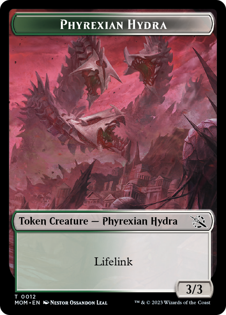 Elemental (2) // Phyrexian Hydra (12) Double-Sided Token [March of the Machine Tokens] | Jomio and Rueliete's Cards and Comics