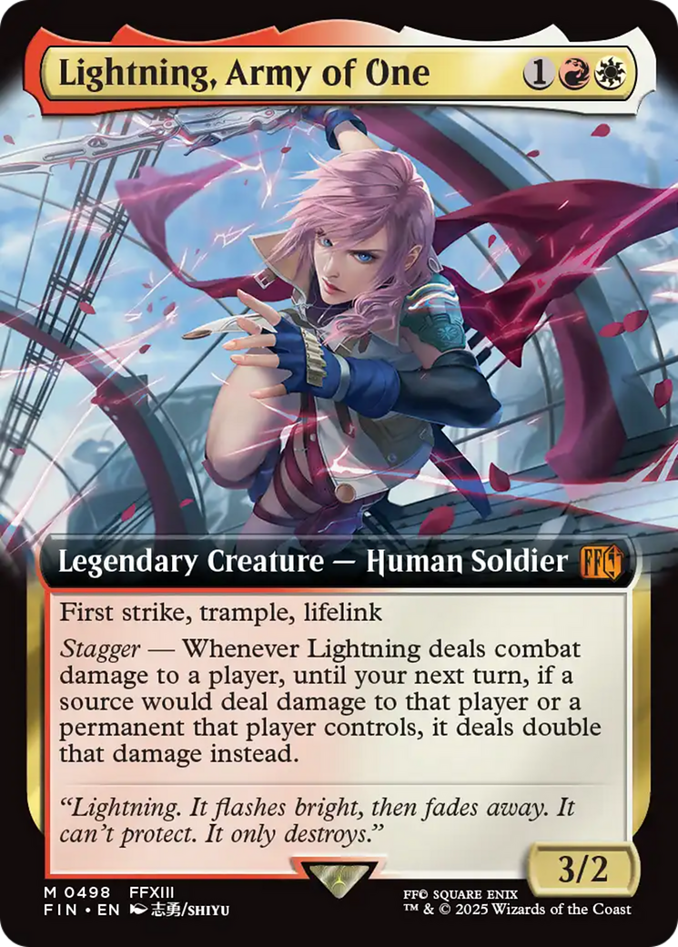 Lightning, Army of One (Extended Art) [FINAL FANTASY] | Jomio and Rueliete's Cards and Comics