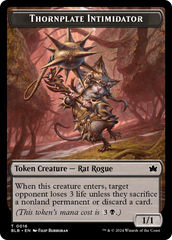 Otter // Thornplate Intimidator Double-Sided Token [Bloomburrow Tokens] | Jomio and Rueliete's Cards and Comics