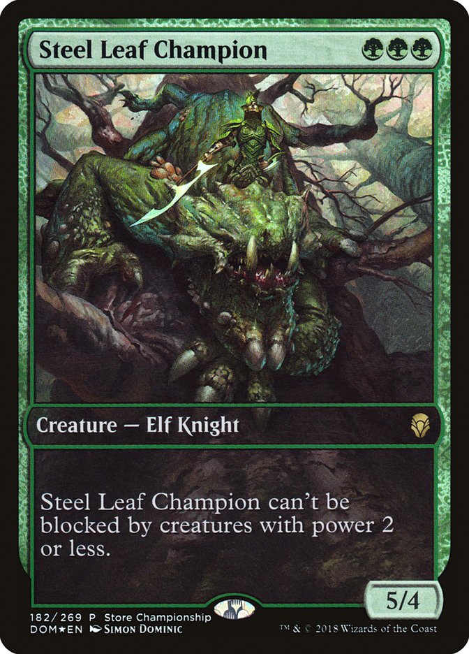 Steel Leaf Champion (Store Championship) (Full Art) [Dominaria Promos] | Jomio and Rueliete's Cards and Comics