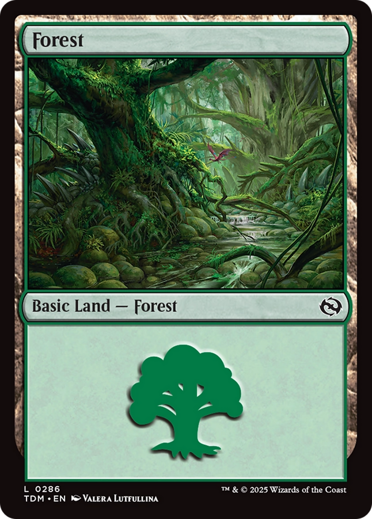 Forest (0286) [Tarkir: Dragonstorm] | Jomio and Rueliete's Cards and Comics