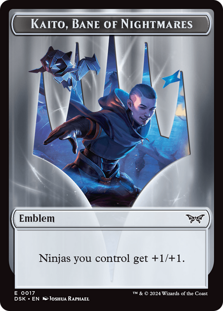 Emblem - Kaito, Bane of Nightmares [Duskmourn: House of Horror Tokens] | Jomio and Rueliete's Cards and Comics