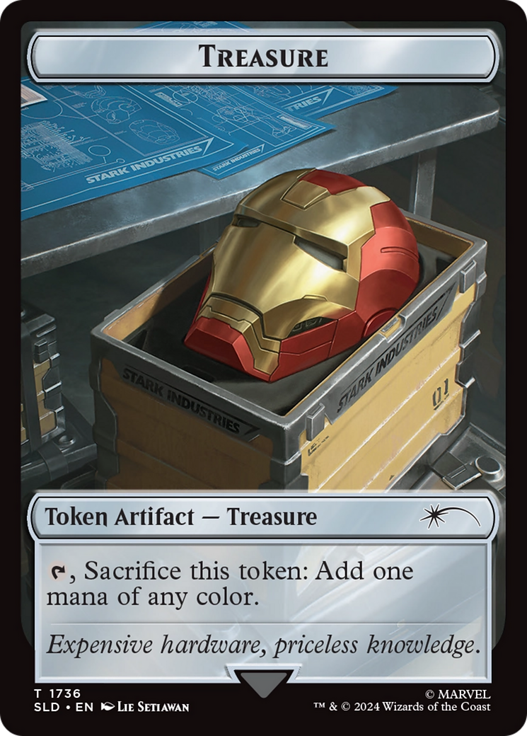Treasure Token (1736) (Rainbow Foil) [Secret Lair Drop Series] | Jomio and Rueliete's Cards and Comics
