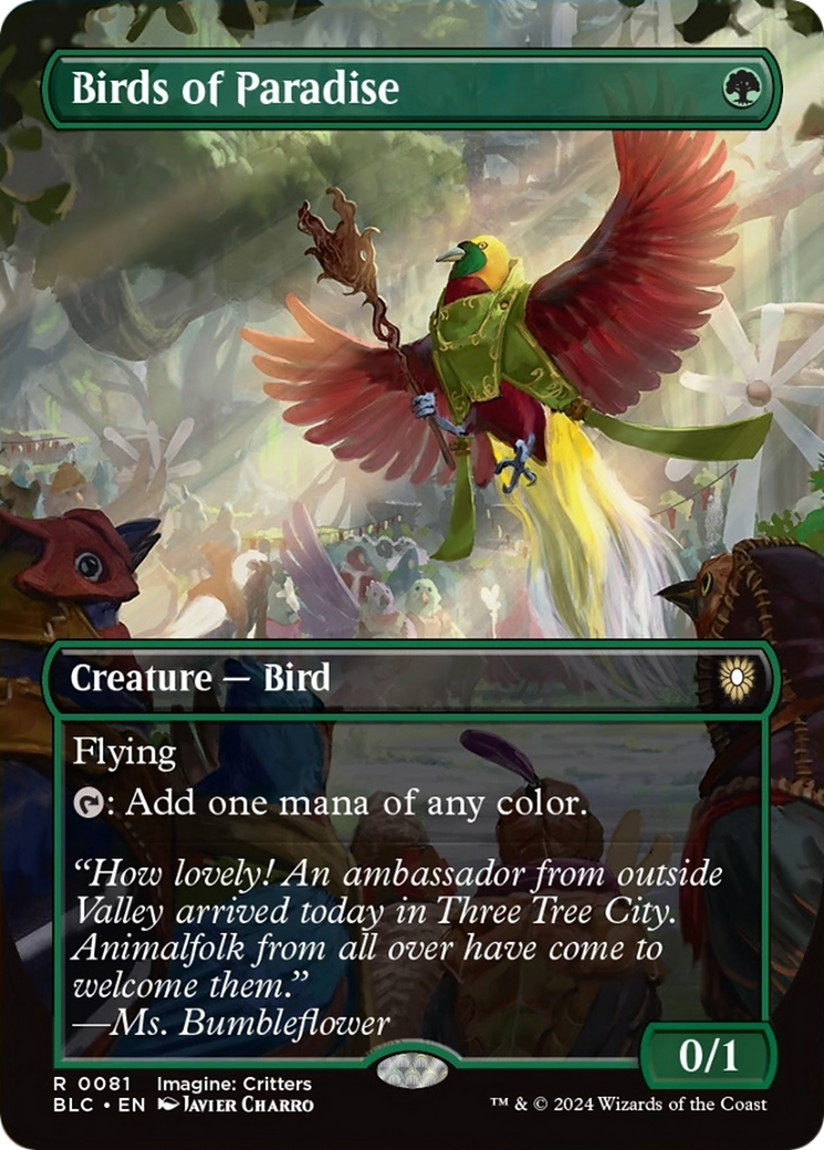 Birds of Paradise (Borderless) [Bloomburrow Commander] | Jomio and Rueliete's Cards and Comics