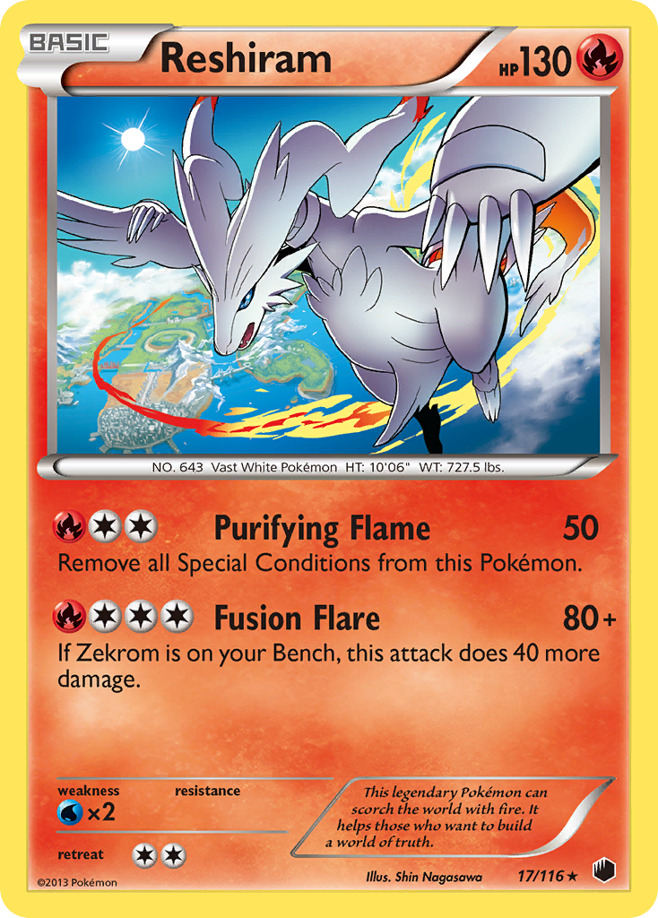Reshiram (17/116) [Black & White: Plasma Freeze] | Jomio and Rueliete's Cards and Comics