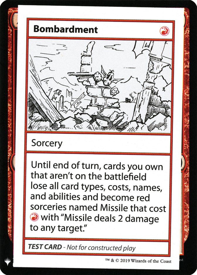 Bombardment [Mystery Booster Playtest Cards] | Jomio and Rueliete's Cards and Comics