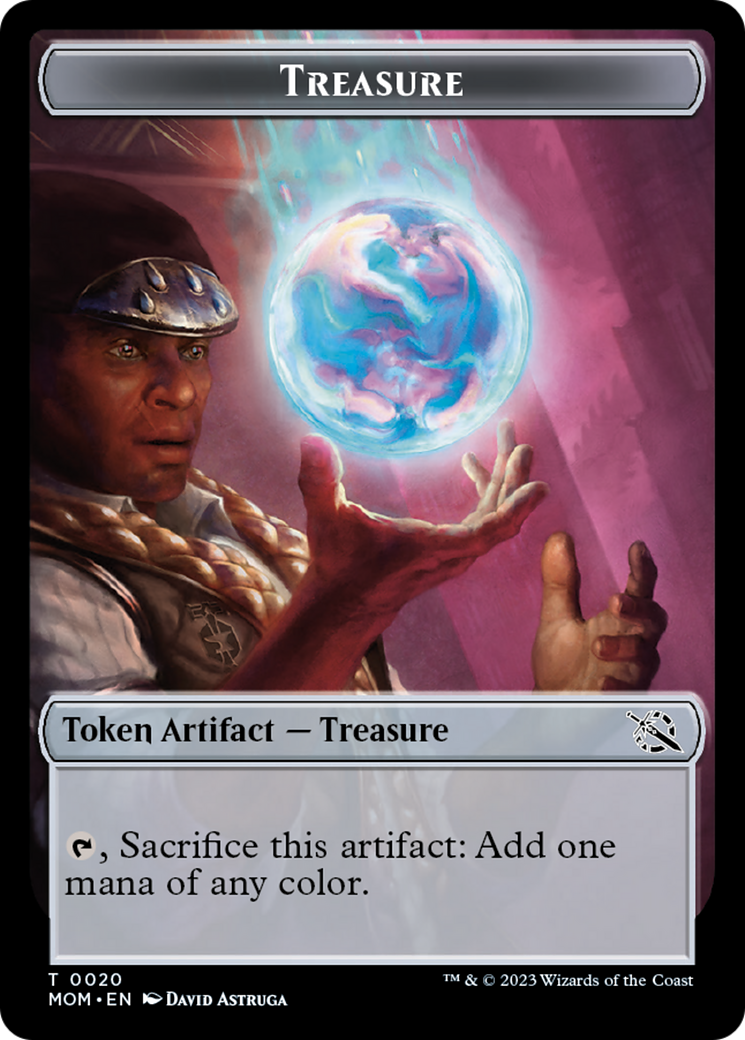 Treasure (20) // Spirit (14) Double-Sided Token [March of the Machine Tokens] | Jomio and Rueliete's Cards and Comics