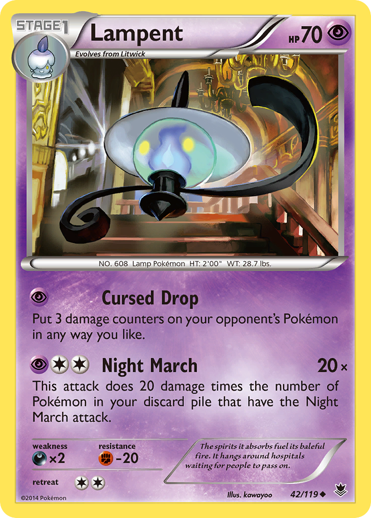 Lampent (42/119) [XY: Phantom Forces] | Jomio and Rueliete's Cards and Comics
