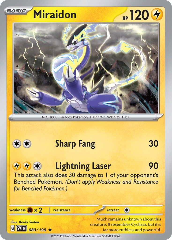 Miraidon (080/198) (Theme Deck Exclusive) [Scarlet & Violet: Base Set] | Jomio and Rueliete's Cards and Comics
