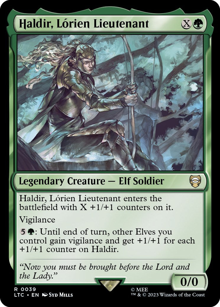 Haldir, Lorien Lieutenant [The Lord of the Rings: Tales of Middle-Earth Commander] | Jomio and Rueliete's Cards and Comics
