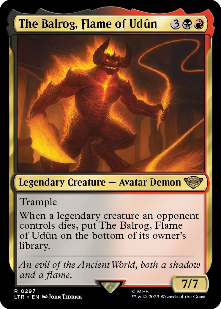 The Balrog, Flame of Udun [The Lord of the Rings: Tales of Middle-Earth] | Jomio and Rueliete's Cards and Comics
