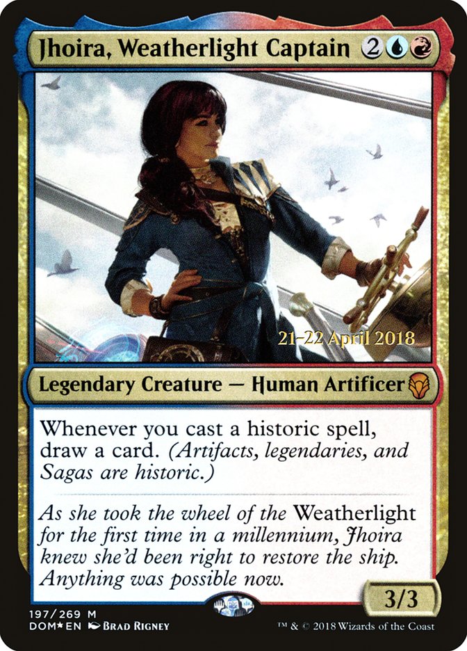 Jhoira, Weatherlight Captain [Dominaria Prerelease Promos] | Jomio and Rueliete's Cards and Comics