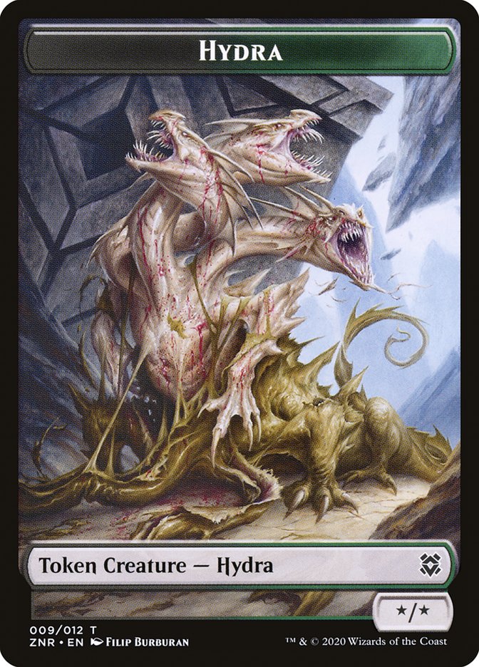 Drake // Hydra Double-Sided Token [Zendikar Rising Tokens] | Jomio and Rueliete's Cards and Comics