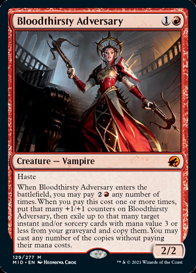 Bloodthirsty Adversary [Innistrad: Midnight Hunt] | Jomio and Rueliete's Cards and Comics