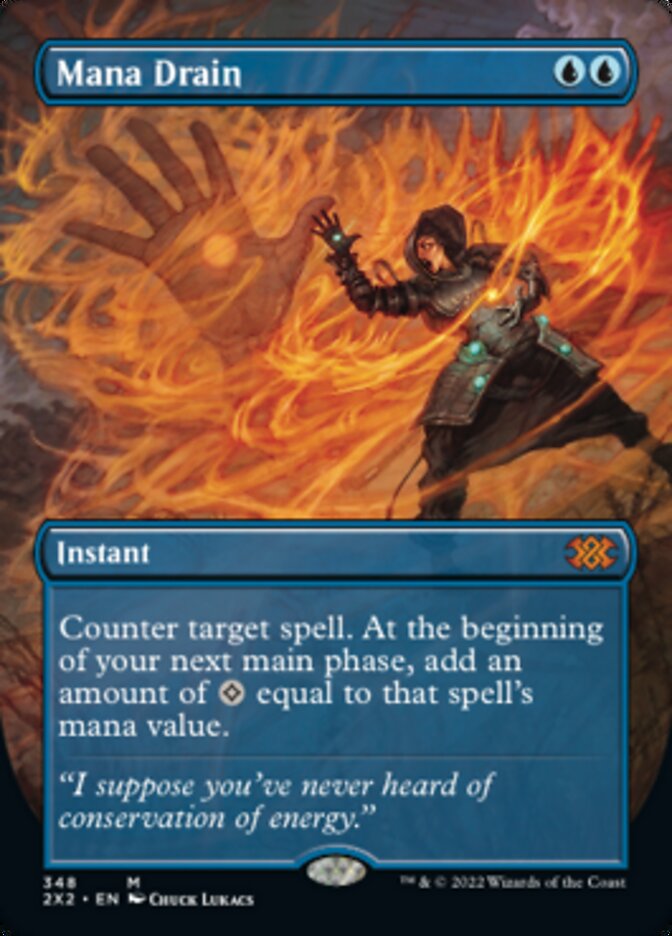 Mana Drain (Borderless Alternate Art) [Double Masters 2022] | Jomio and Rueliete's Cards and Comics