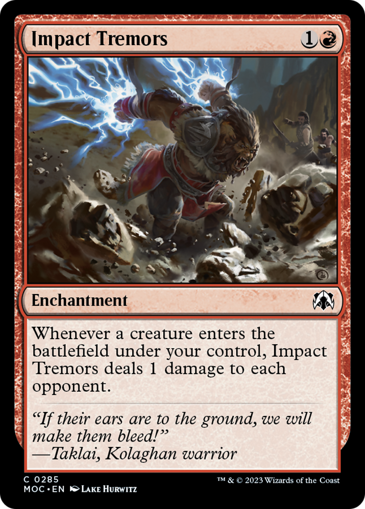 Impact Tremors [March of the Machine Commander] | Jomio and Rueliete's Cards and Comics